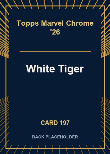 White Tiger back card image