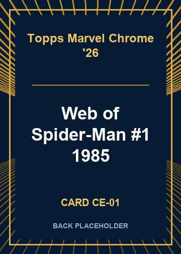 Web of Spider-Man #1 1985 back card image
