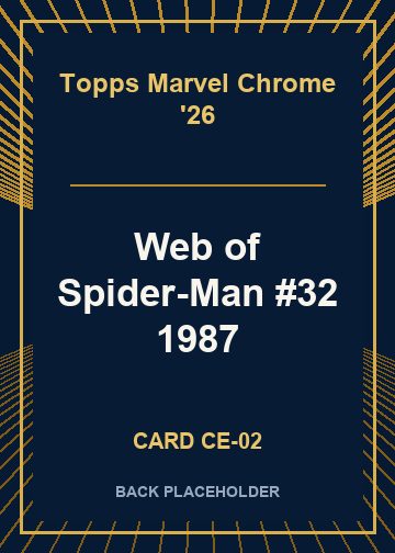 Web of Spider-Man #32 1987 back card image