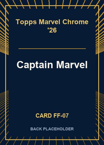 Captain Marvel back card image