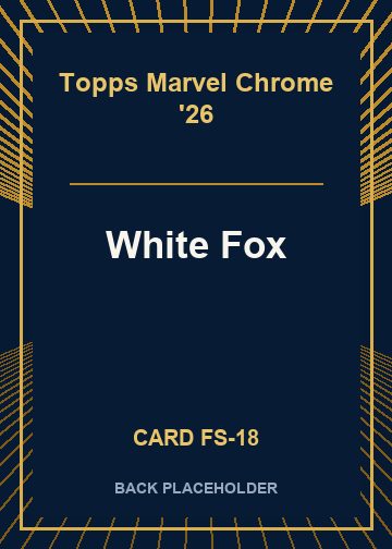 White Fox back card image