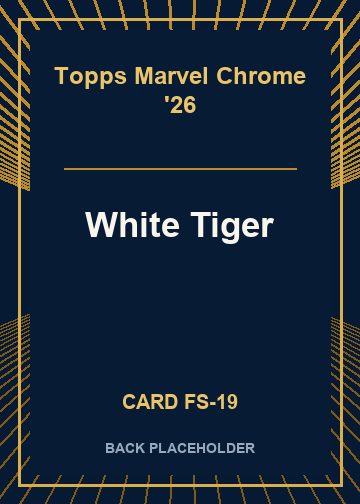 White Tiger back card image
