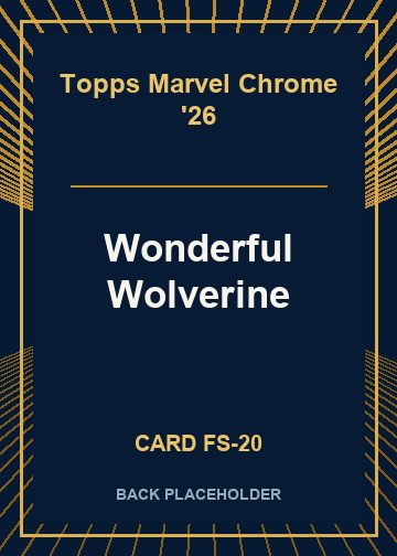 Wonderful Wolverine back card image