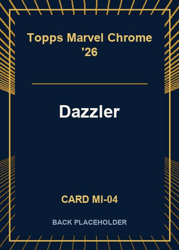 Dazzler back card image