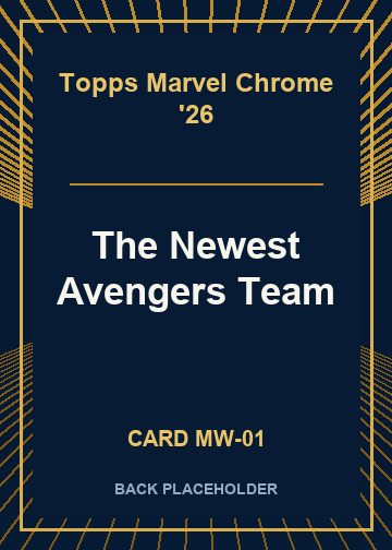 The Newest Avengers Team back card image