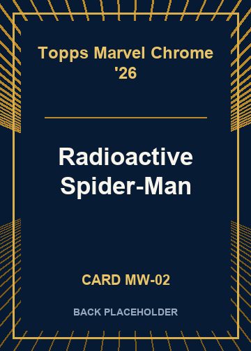 Radioactive Spider-Man back card image