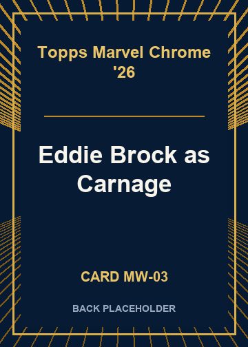 Eddie Brock as Carnage back card image