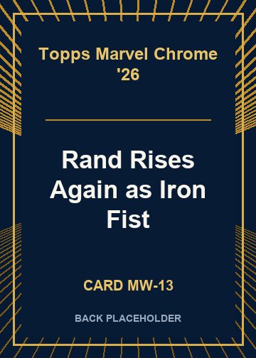 Rand Rises Again as Iron Fist back card image