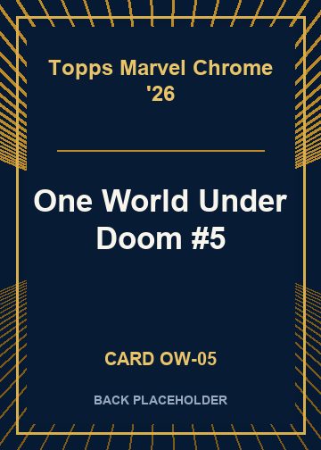 One World Under Doom #5 back card image