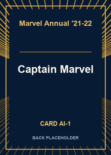 Captain Marvel back card image