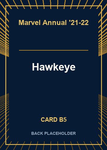 Hawkeye back card image