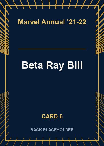 Beta Ray Bill back artwork