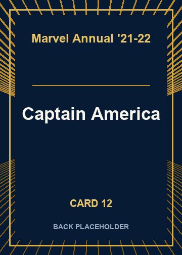 Captain America back artwork