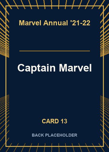 Captain Marvel back artwork