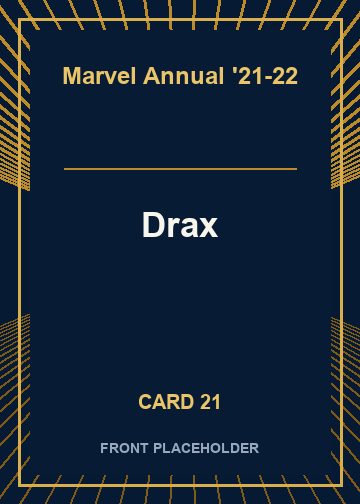 Drax front artwork