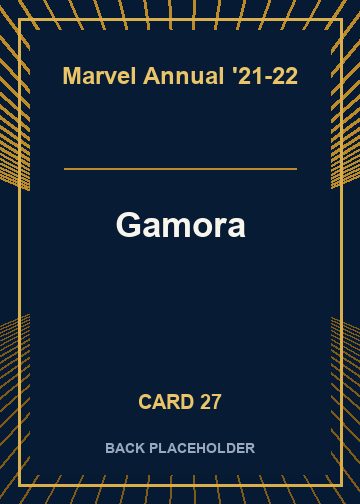 Gamora back artwork