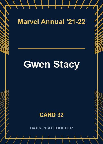 Gwen Stacy back artwork