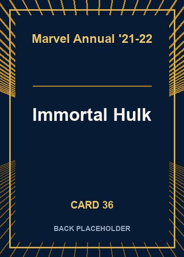 Immortal Hulk back artwork