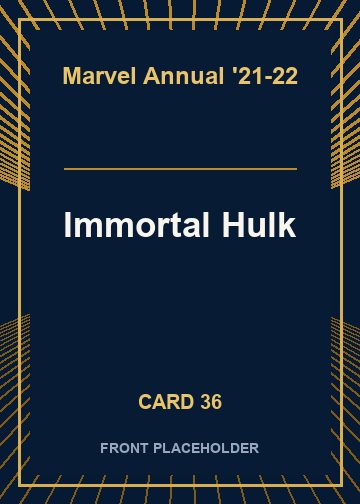 Immortal Hulk front artwork