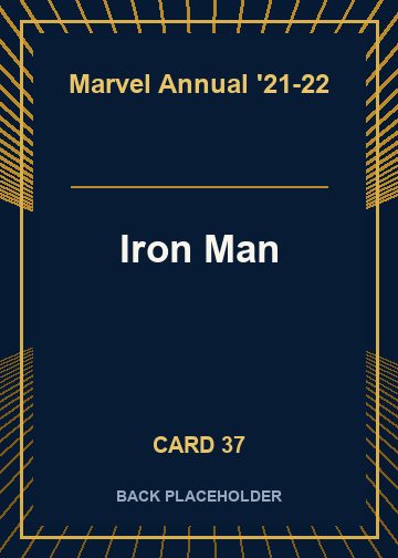 Iron Man back card image