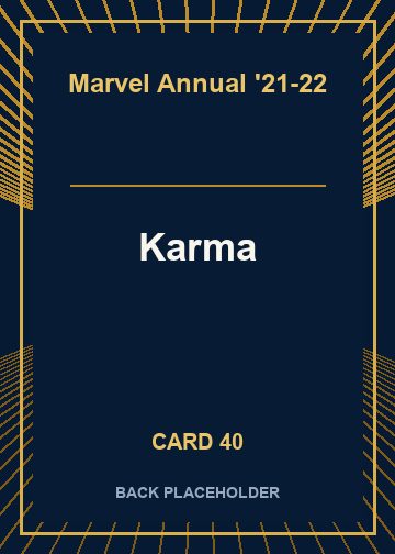 Karma back card image