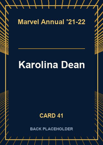 Karolina Dean back card image
