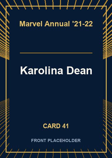 Karolina Dean front card image
