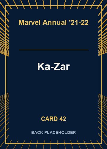 Ka-Zar back card image
