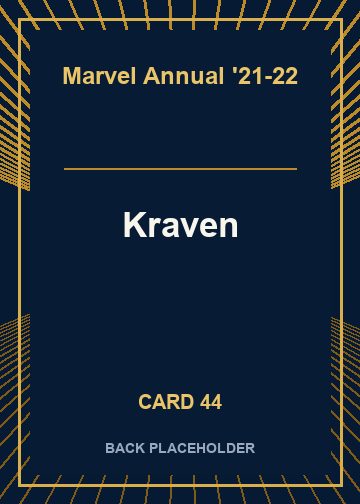 Kraven back card image