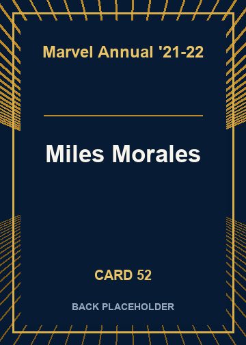 Miles Morales back card image