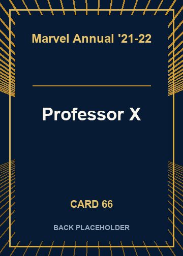 Professor X back card image