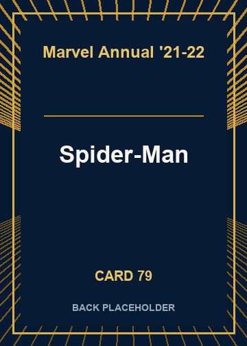 Spider-Man back card image