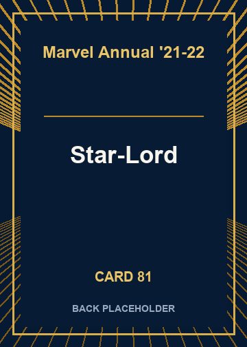 Star-Lord back card image