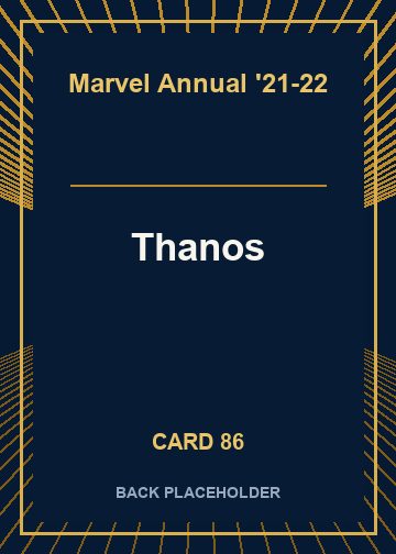 Thanos back card image