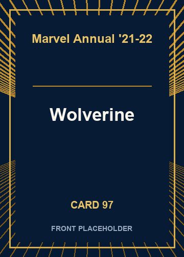 Wolverine front card image