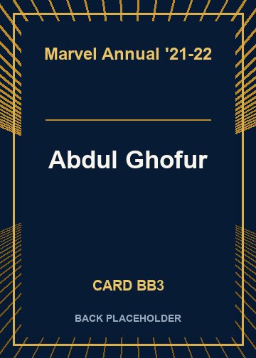 Abdul Ghofur back card image