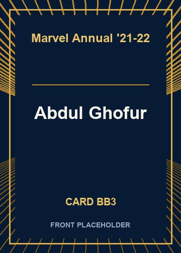 Abdul Ghofur front card image