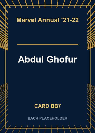 Abdul Ghofur back card image