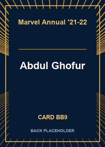 Abdul Ghofur back card image