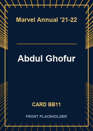 Abdul Ghofur front card image