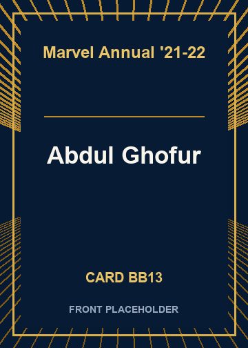 Abdul Ghofur front card image