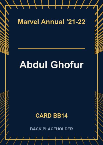 Abdul Ghofur back card image