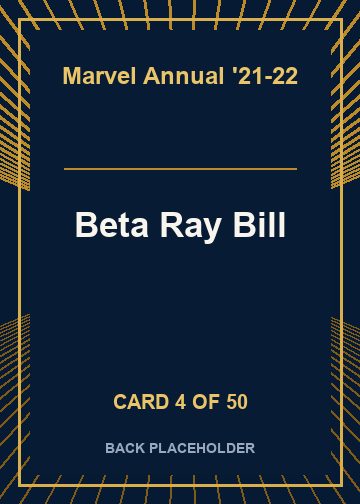 Beta Ray Bill back card image