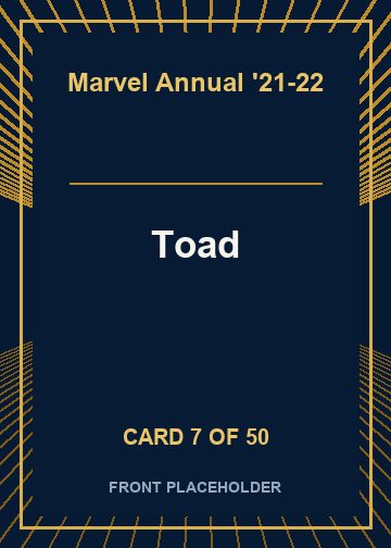 Toad front card image