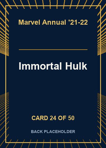 Immortal Hulk back card image