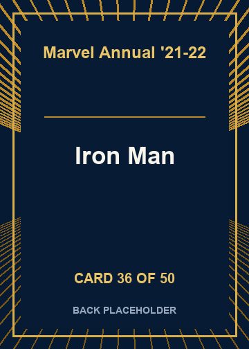 Iron Man back card image