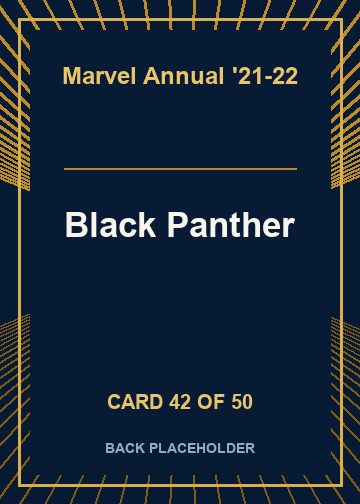 Black Panther back card image