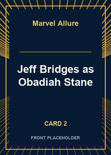 Jeff Bridges as Obadiah Stane front artwork