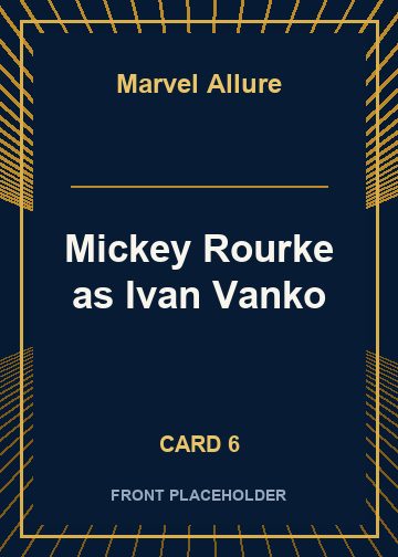 Mickey Rourke as Ivan Vanko front artwork