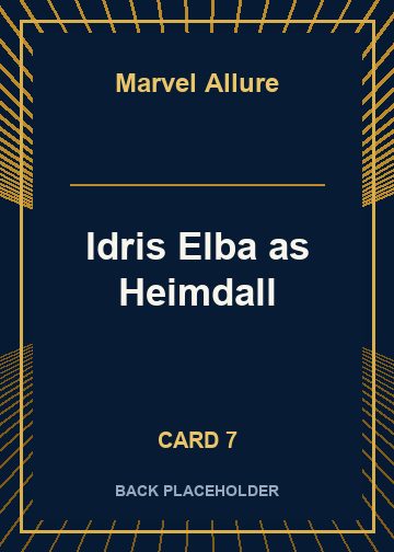 Idris Elba as Heimdall back artwork